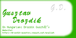 gusztav drozdik business card